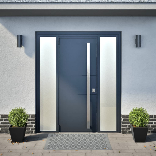 Vaso/floreira de jardim 2 pcs 30x30x30 cm aço preto M 3