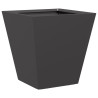 Vaso/floreira de jardim 2 pcs 30x30x30 cm aço preto 5