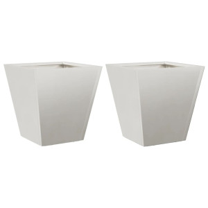 Vaso/floreira de jardim 2 pcs 30x30x30 cm aço inoxidável H
