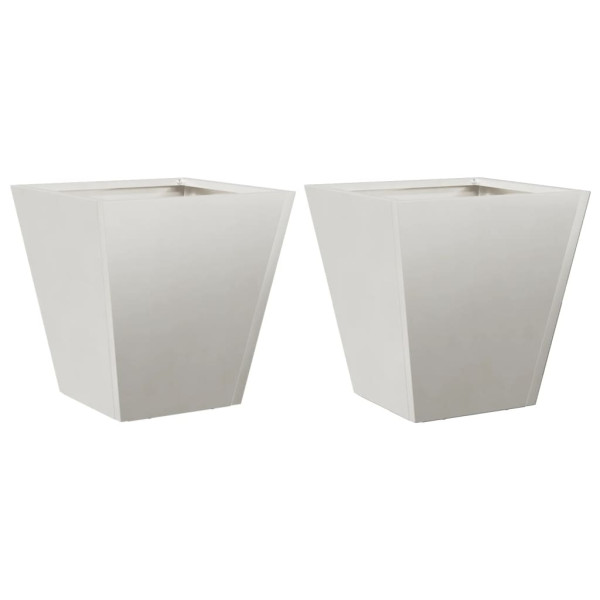 Vaso/floreira de jardim 2 pcs 30x30x30 cm aço inoxidável M 2