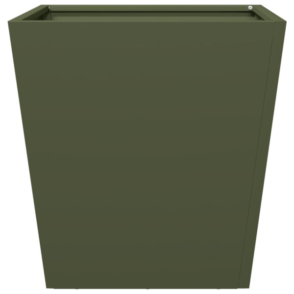 Vaso/floreira de jardim 40x40x40 cm aço verde azeitona M 5