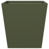 Vaso/floreira de jardim 40x40x40 cm aço verde azeitona 5