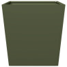 Vaso/floreira de jardim 50x50x50 cm aço verde azeitona 5