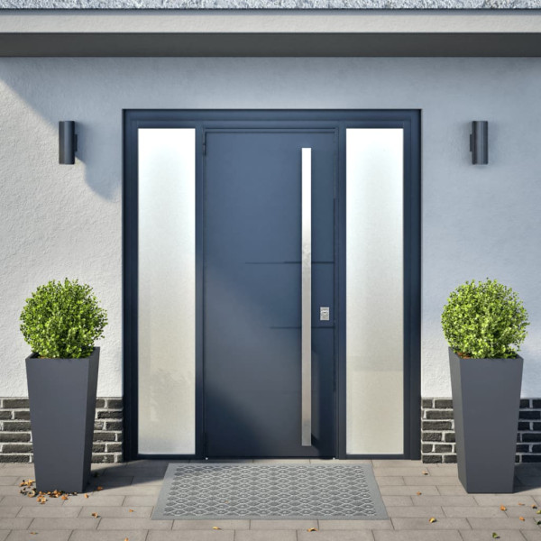 Jardineras hexagonales 2 uds acero antracita 35x35x75 cm M 3