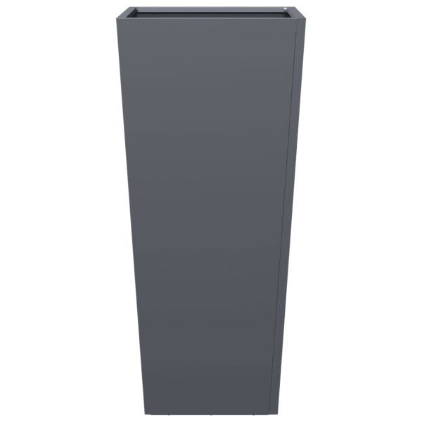 Vaso/floreira de jardim 2 pcs 35x35x75 cm aço antracite M 5