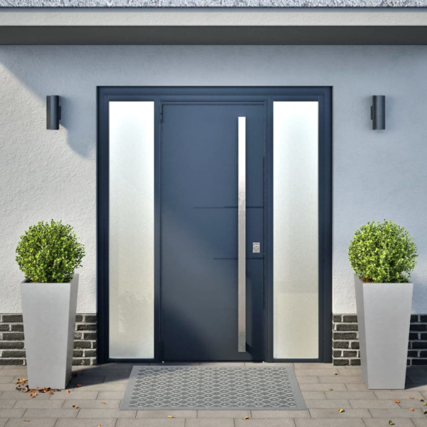 Vaso/floreira de jardim 2 pcs 35x35x75 cm aço galvanizado M 3