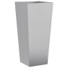 Vaso/floreira de jardim 2 pcs 35x35x75 cm aço galvanizado 5
