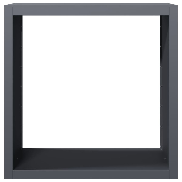 Leñero de acero gris antracita 120x35x120 cm M 4