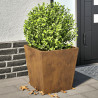Garden Planters 2 pcs 40x40x40 cm aço resistente às intempéries 1