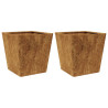 Garden Planters 2 pcs 40x40x40 cm aço resistente às intempéries 2