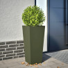 Jardinera hexagonal acero verde oliva 35x35x75 cm 1
