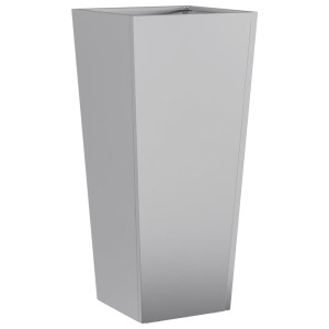 Vaso/floreira de jardim 35x35x75 cm aço galvanizado H