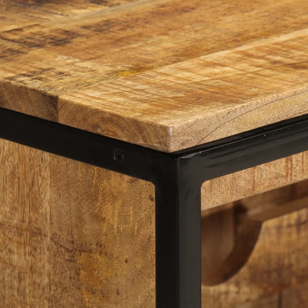 Botellero para 9 botellas madera maciza mango 55x33x70 cm M 5