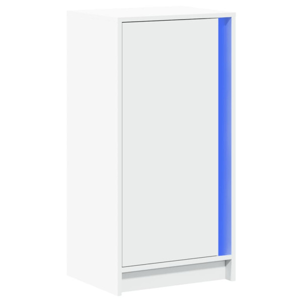 Aparador con luces LED madera ingeniería blanco 42.5x34x85 cm M 3