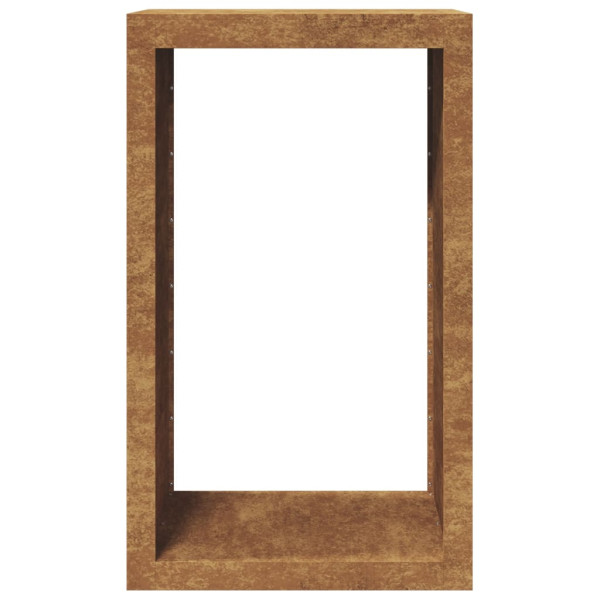 Rack de lenha 60x40x100 cm aço resistente às intempéries M 5