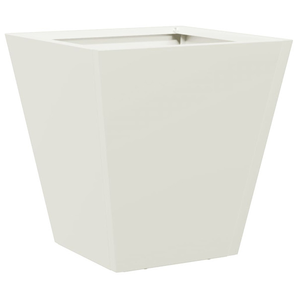 Vaso/floreira de jardim 30x30x30 cm aço branco M 2