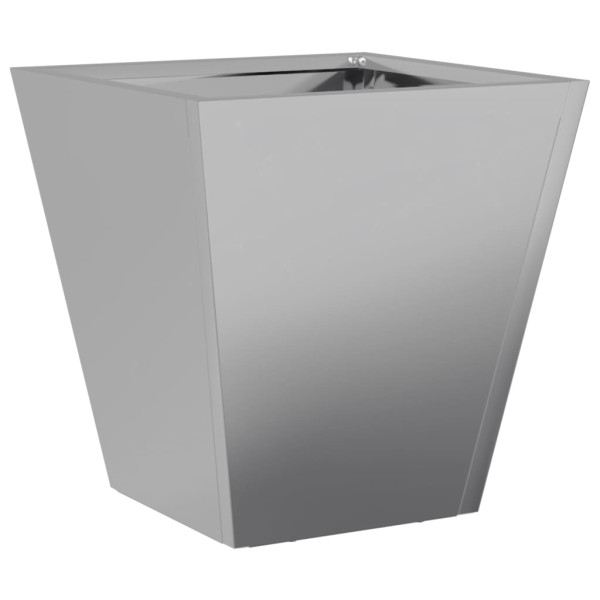 Vaso/floreira de jardim 2 pcs 30x30x30 cm aço galvanizado M 5