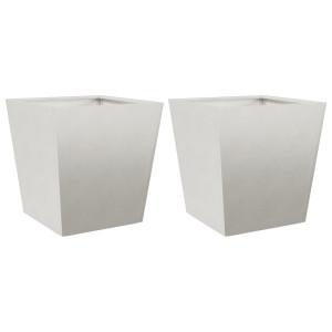 Vaso/floreira de jardim 2 pcs 40x40x40 cm aço inoxidável H