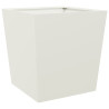 Vaso/floreira de jardim 50x50x50 cm aço branco 2