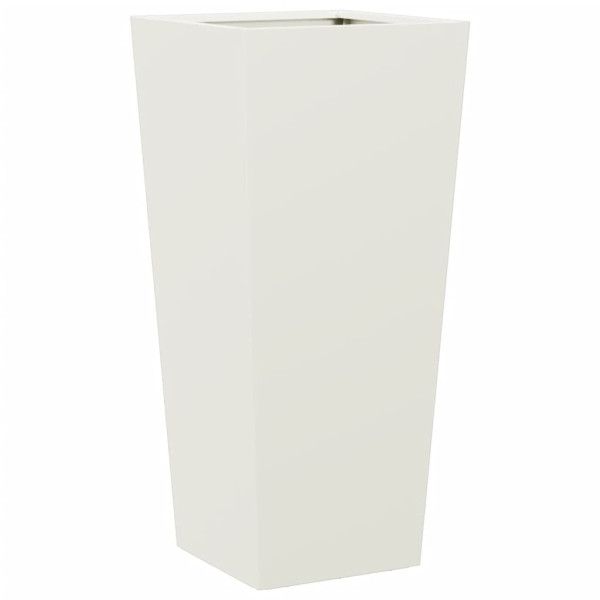 Vaso/floreira de jardim 35x35x75 cm aço branco M 2