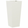 Vaso/floreira de jardim 35x35x75 cm aço branco 2