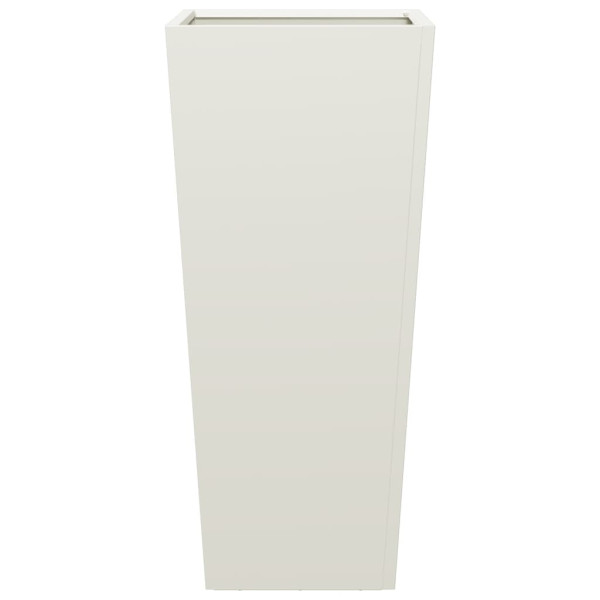 Vaso/floreira de jardim 35x35x75 cm aço branco M 4