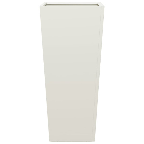 Vaso/floreira de jardim 35x35x75 cm aço branco M 5