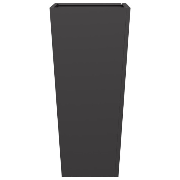 Vaso/floreira de jardim 35x35x75 cm aço preto M 4