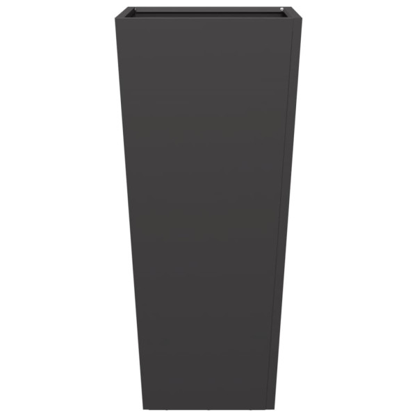 Vaso/floreira de jardim 35x35x75 cm aço preto M 5