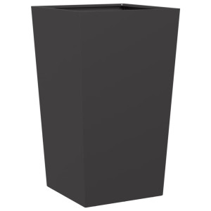 Vaso/floreira de jardim 45x45x75 cm aço preto H