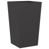 Vaso/floreira de jardim 45x45x75 cm aço preto 2