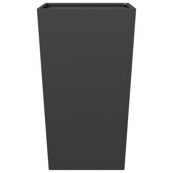 Vaso/floreira de jardim 45x45x75 cm aço preto M 5