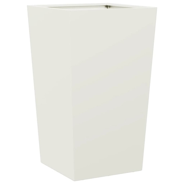 Vaso/floreira de jardim 45x45x75 cm aço branco M 2