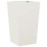Vaso/floreira de jardim 45x45x75 cm aço branco 2