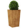 Garden Planters 2 pcs 45x45x75 cm aço resistente às intempéries 4