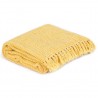 Manta de algodón amarillo mostaza 220x250 cm 4