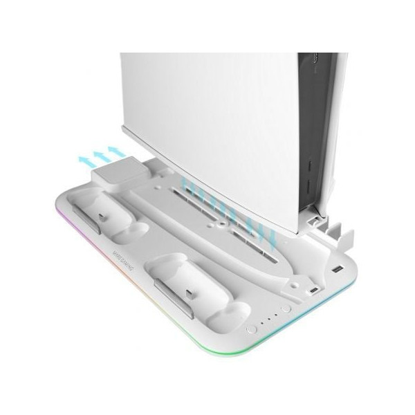 Soporte multifunción RGB para PS5 Mars Gaming MPS5B2 blanco M 3