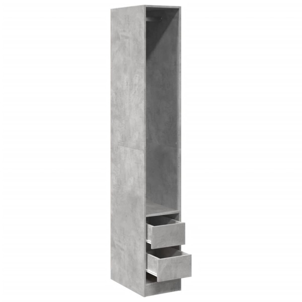 Armario de madera de ingeniería gris hormigón 30x50x200 cm M 5