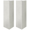 Vaso/floreira jardim 2 pcs triangular 30x26x75cm aço inoxidável 2