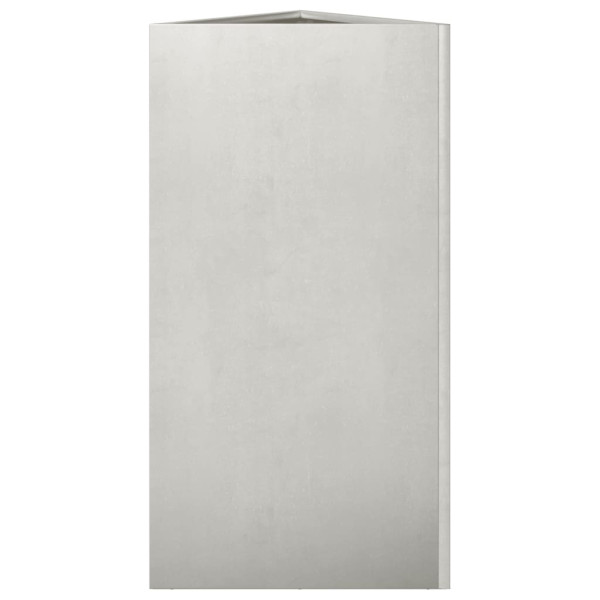 Vaso/floreira de jardim triangular 40x34.5x70 cm aço inoxidável M 5