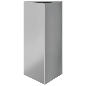 Vaso/floreira de jardim triangular 40x40x75 cm aço galvanizado H