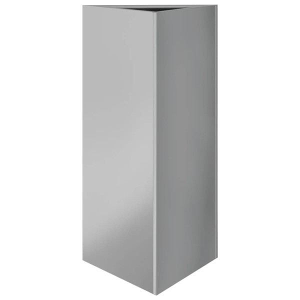 Vaso/floreira de jardim triangular 40x40x75 cm aço galvanizado M 2