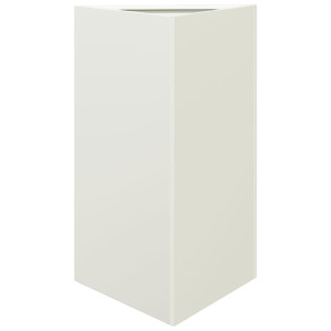 Jardinera triangular acero blanco 50x43x75 cm H