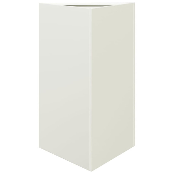Jardinera triangular acero blanco 50x43x75 cm M 2