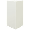 Vaso/floreira de jardim triangular 50x43x75 cm aço branco 2