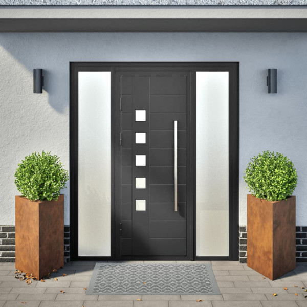 Jardineras triangulares 2 uds acero oxidado 50x43x75 cm M 3