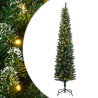 Árbol de Navidad artificial estrecho 150 LEDs 150 cm 1
