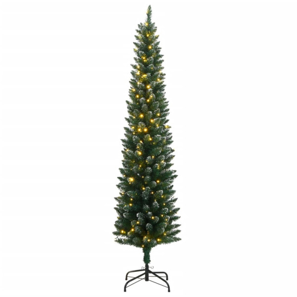 Árbol de Navidad artificial estrecho 150 LEDs 150 cm M 2