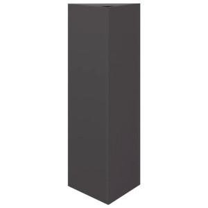 Vaso/floreira de jardim triangular 30x26x75 cm aço preto H