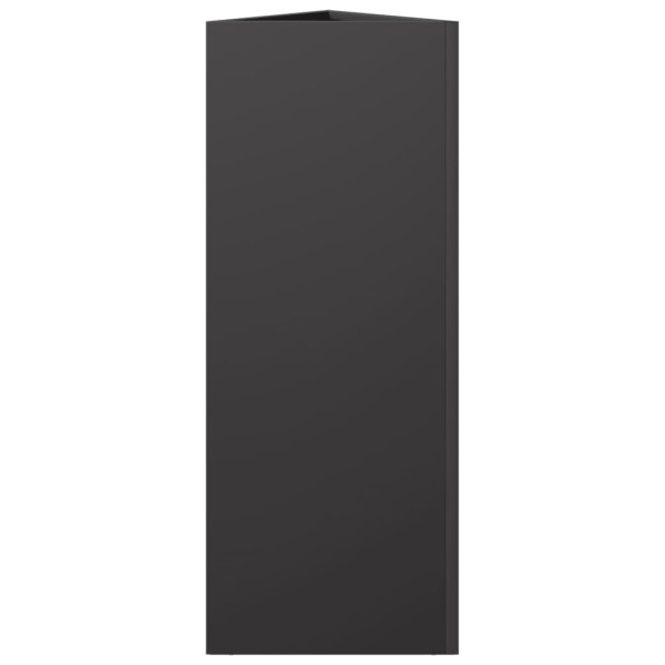 Jardinera triangular acero negro 30x26x75 cm M 5
